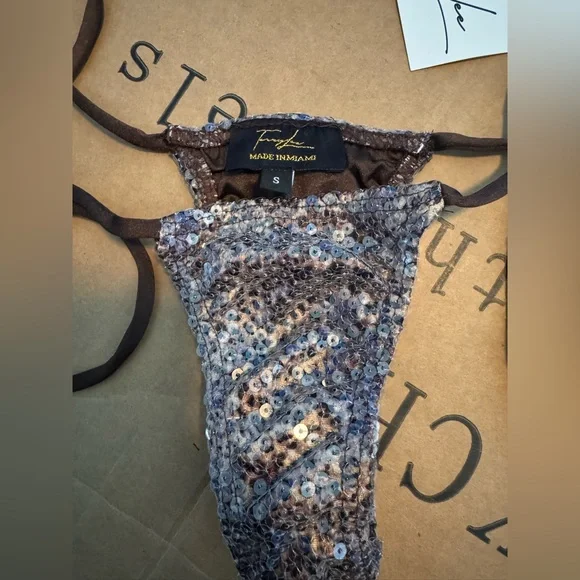 Terry Lee MIRANDA 3 PIECE SWIM in Leopard Brown made in Miami - Picture 8 of 9